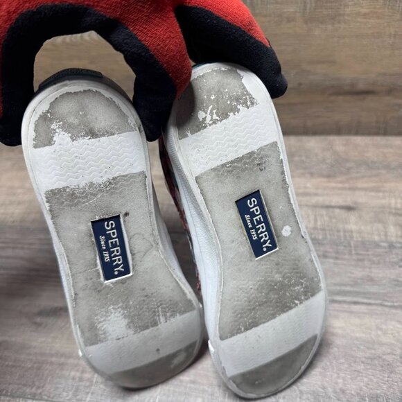 Sperry Canvas Floral Print Slip On Sneakers Women's Size 7.5 - Picture 4 of 7